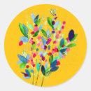 Search for abstract floral stickers Watercolor