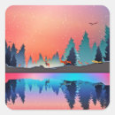 Search for deer in winter stickers Holiday season