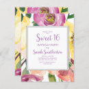 Search for pretty sweet 16 invitations Botanical