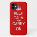 Search for keep calm and carry on iphone cases Red