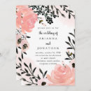 Search for blush pink and black invitations Trendy