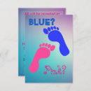Search for foot print baby shower invitations For her