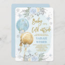 Search for snowflakes baby boy shower invitations Elegant