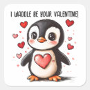 Search for penguin valentine stickers Cute