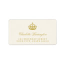 Search for gold crown return address labels Party