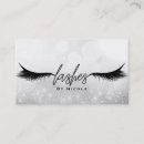 Search for eyelash business cards Silver