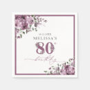 Search for 80th birthday napkins Stylish