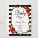Search for red rose baby shower invitations Floral