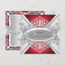 Search for quinceanera red silver Party