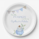 Search for pumpkin baby shower plates Green