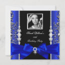 Search for royal blue black birthday invitations Elegant birthday party