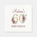 Search for 60th birthday napkins Watercolor