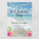 Search for luau 40th birthday invitations Beach