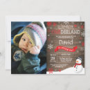 Search for rustic 1st birthday invitations Winter onederland