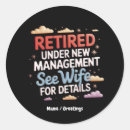 Search for management stickers Retirement