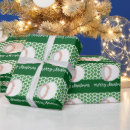 Search for christmas baseball wrapping paper Xmas
