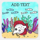 Search for red starfish stickers Sea