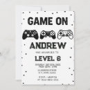 Search for video birthday invitations Gamer party