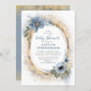 Search for dusty blue and gold invitations Floral