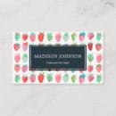 Search for strawberry business cards Trendy