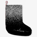 Search for black and silver christmas stockings Girly