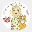 Search for beautiful art stickers Cat