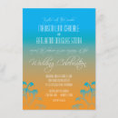 Search for teal and orange wedding invitations Colourful