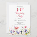 Search for red 60th birthday invitations Watercolor