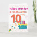 Search for cute 10th birthday cards Granddaughter