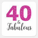 Search for for 40th birthday stickers 40 and fabulous