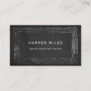 Search for special education business cards Teacher