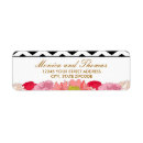 Search for gold chevron return address labels Pink
