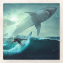 Search for sharks coasters Surfing