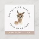 Search for llama business cards Babysitter