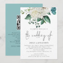 Search for white floral wedding invitations Qr code