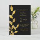 Search for leaf wedding invitations Gold