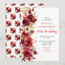 Search for red rose birthday invitations Rustic