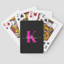 Search for monogrammed playing cards Script typography