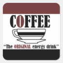 Search for original square stickers Coffee