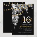 Search for black white sweet 16 invitations Black and gold