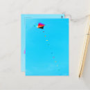 Search for kite flying postcards Blue