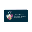 Search for dark background return address labels Watercolor