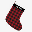 Search for red and black plaid christmas stockings Rustic