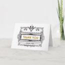 Search for great gatsby thank you cards Black and gold