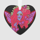 Search for purple heart christmas tree decorations Violet