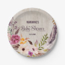 Search for boho baby shower plates Floral