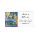 Search for bird of paradise return address labels Watercolor