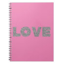 Search for pink glitter notebooks Glitzy