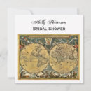Search for map bridal shower invitations Antique