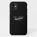 Search for just married iphone cases Black and white